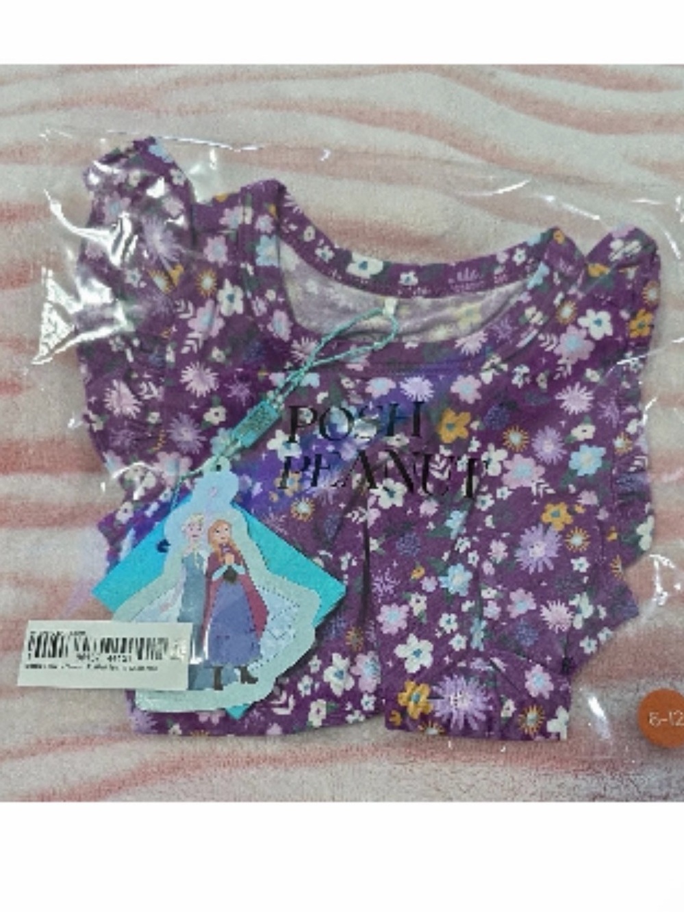 Posh peanut Disney Sisters Floral ruffled Tee 6-12 mo.